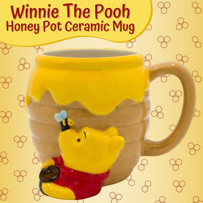 Winnie the Pooh Honey Pot Ceramic 3D Sculpted Mug