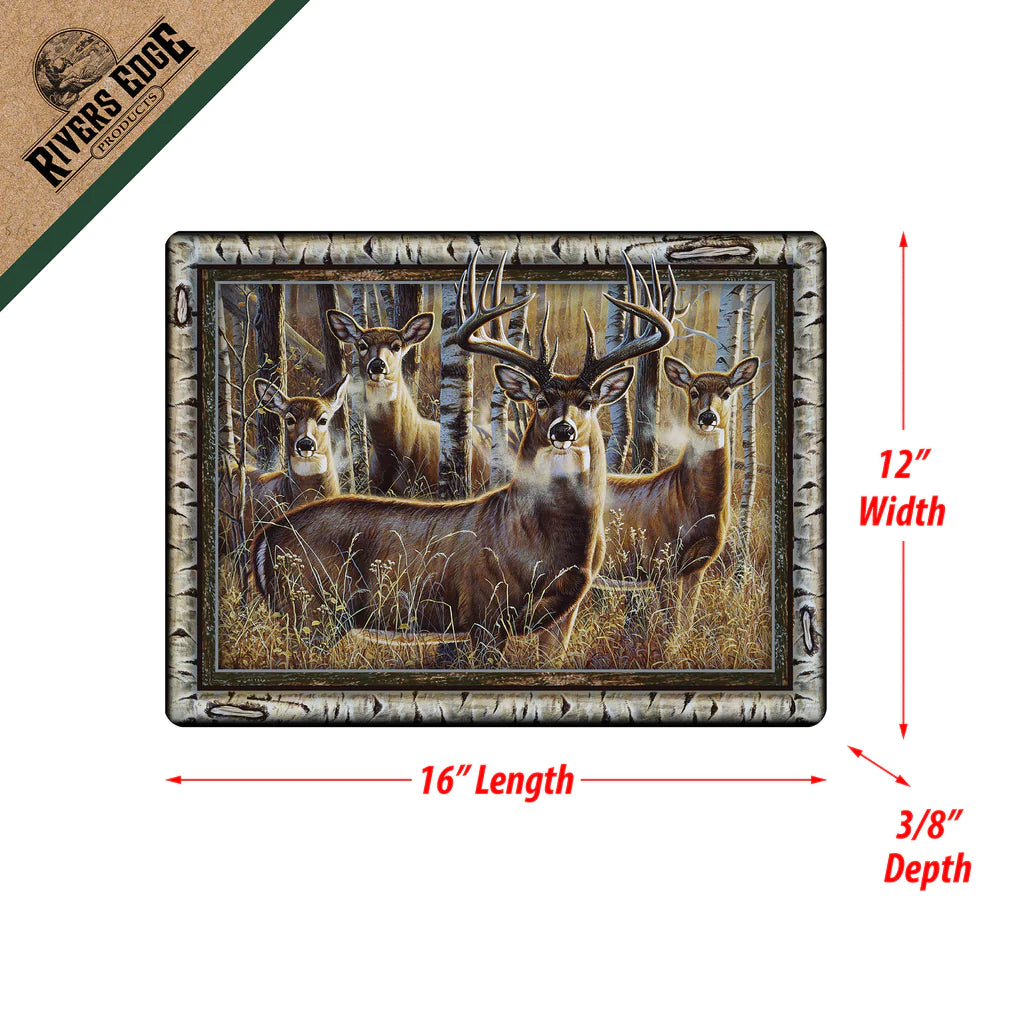 Cutting Board 12in x 16in- Multi Deer