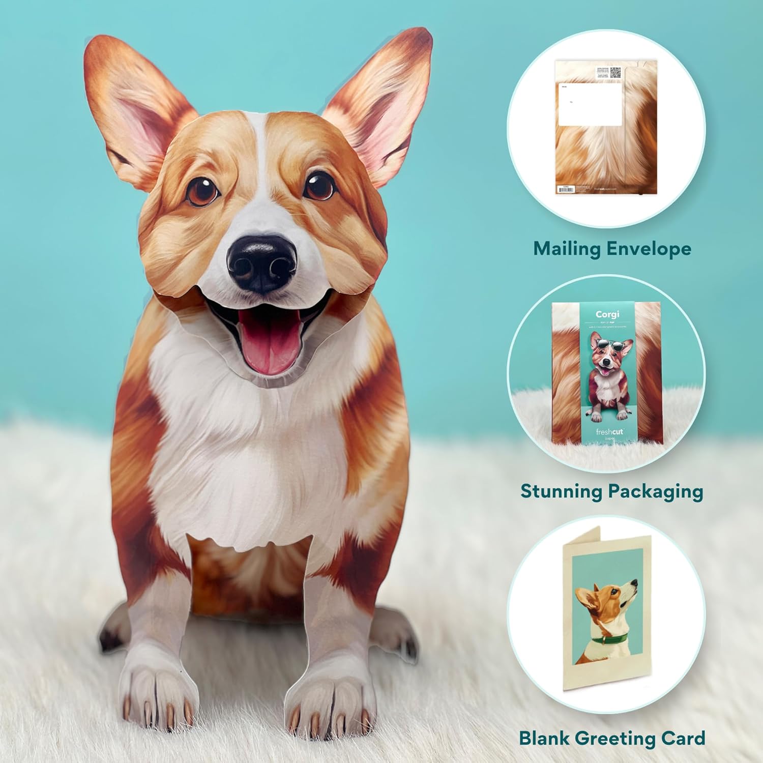Corgi FreshCut Paper - Pop Up Pet Card