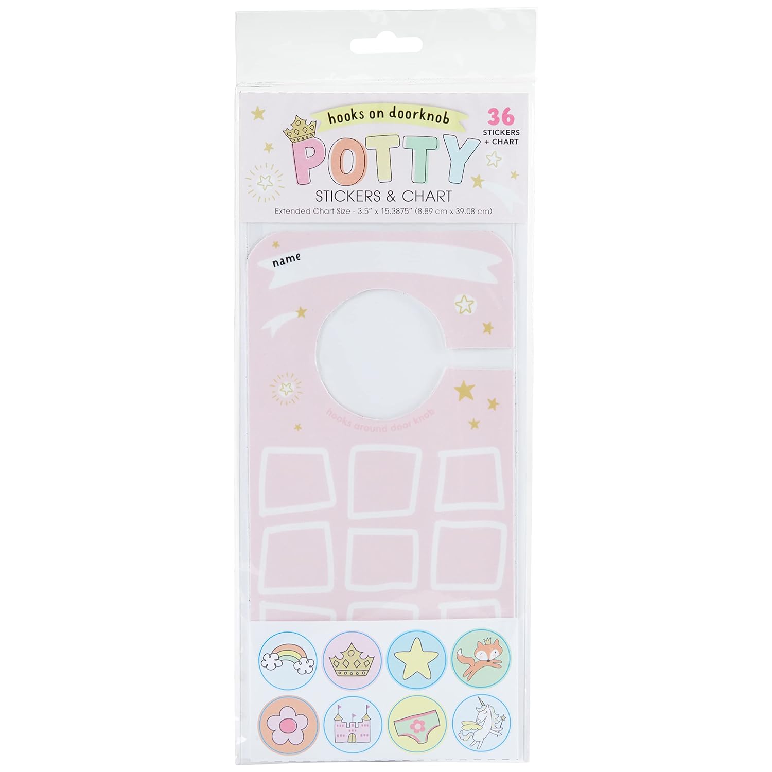 Potty Princess Hanging Door Knob Reward Chart