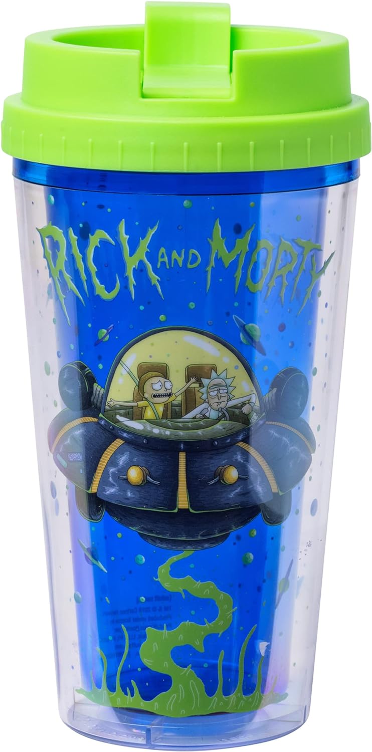 Rick and Morty Spaceship Googus Double Wall Plastic