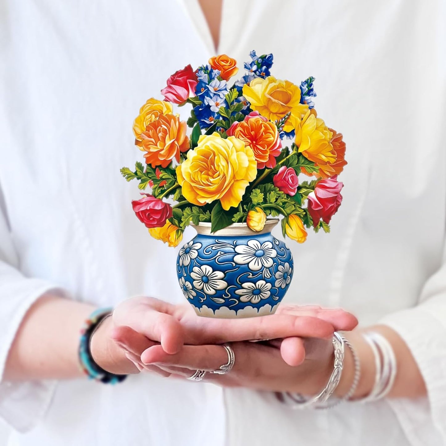 Mini Sorbet Roses FreshCut Paper - Pop Up Flower Bouquet