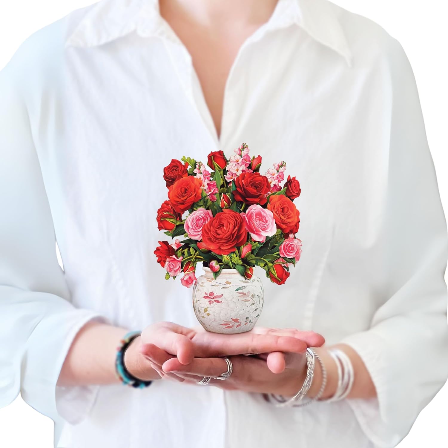 Mini Blooming Roses FreshCut Paper - Pop Up Flower Bouquet
