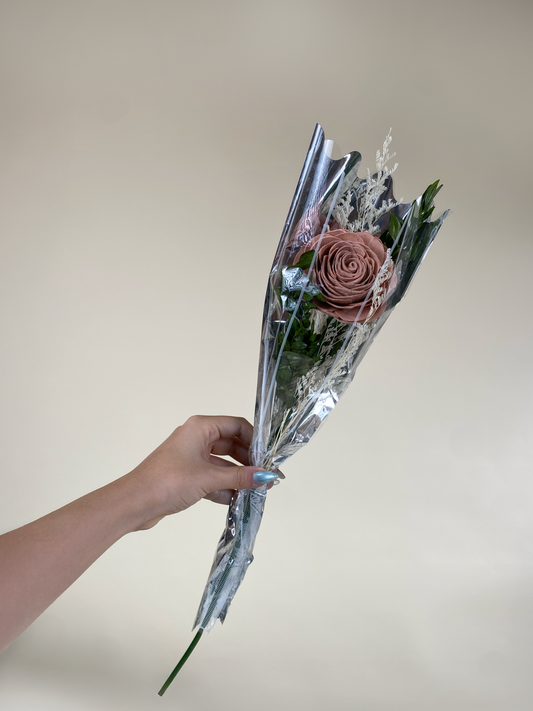 Blush Pink Single Flower Bouquet