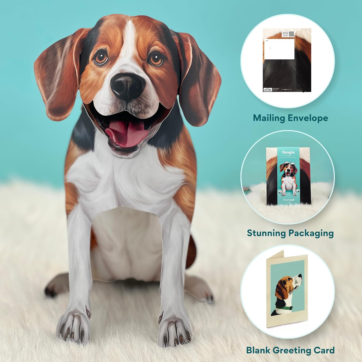 Beagle FreshCut Paper - Pop Up Pet Card