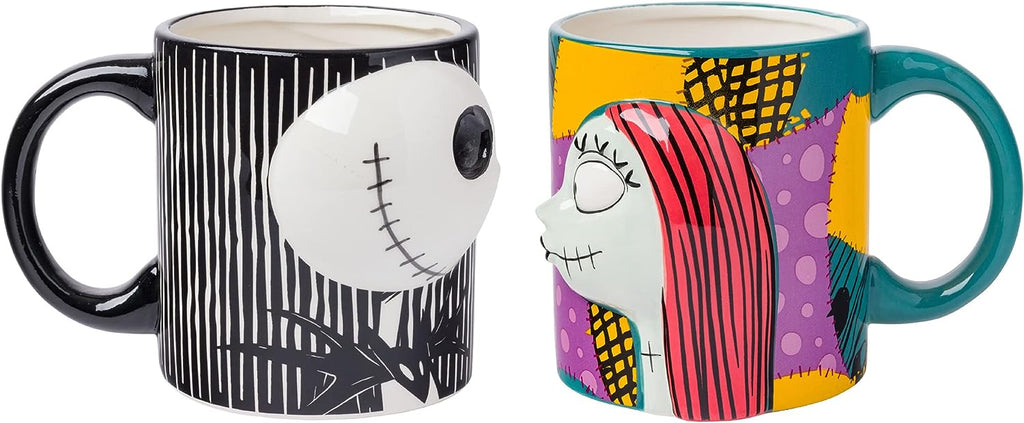 Nightmare Before Christmas 2 pc Sculpted Mug Set