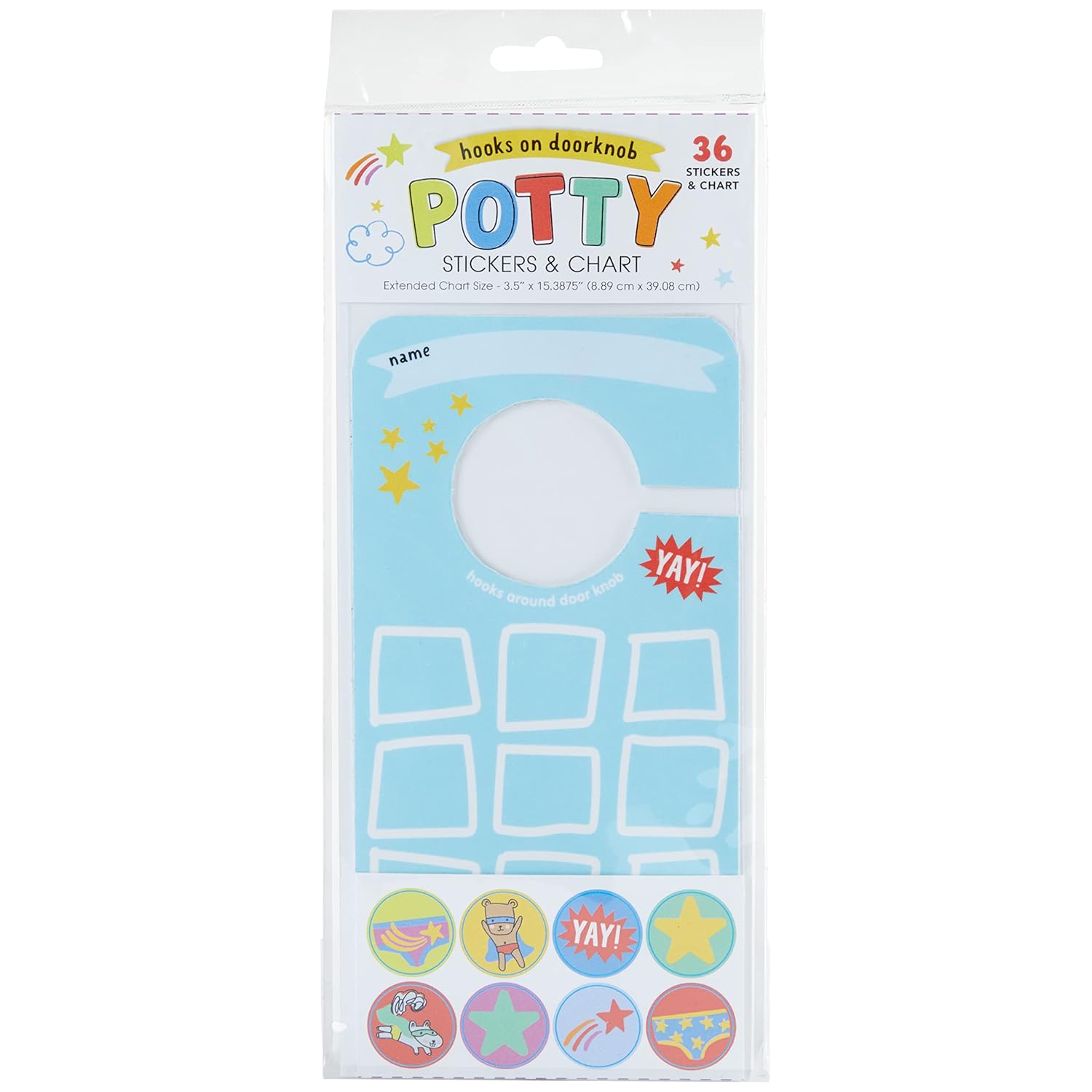 Potty Hero Hanging Door Knob Reward Chart