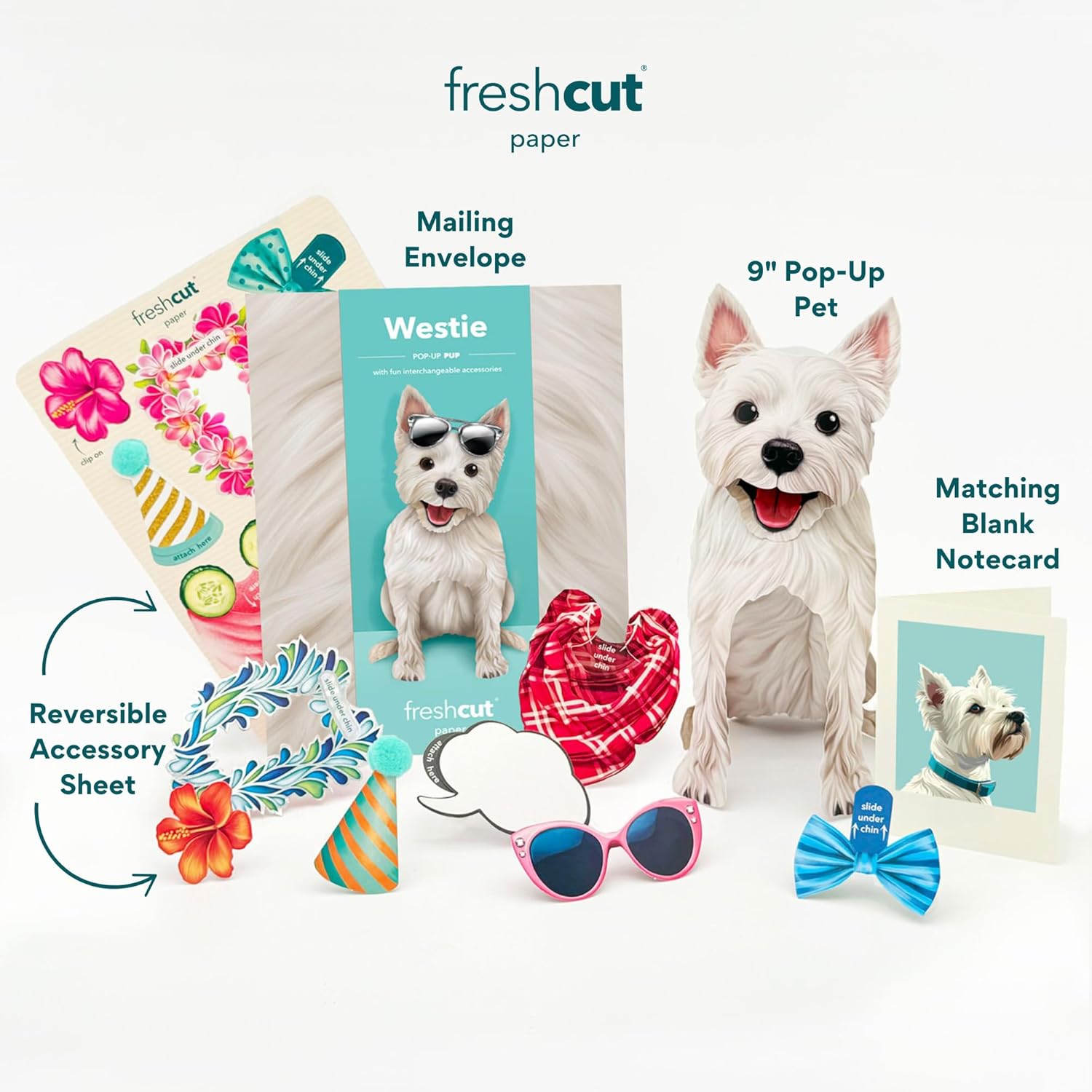 Westie FreshCut Paper - Pop Up Pet Card