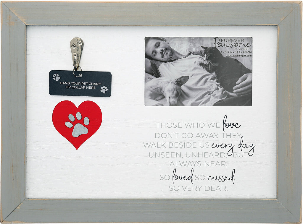 Those Who We Love...Pet Collar Memorial Frame