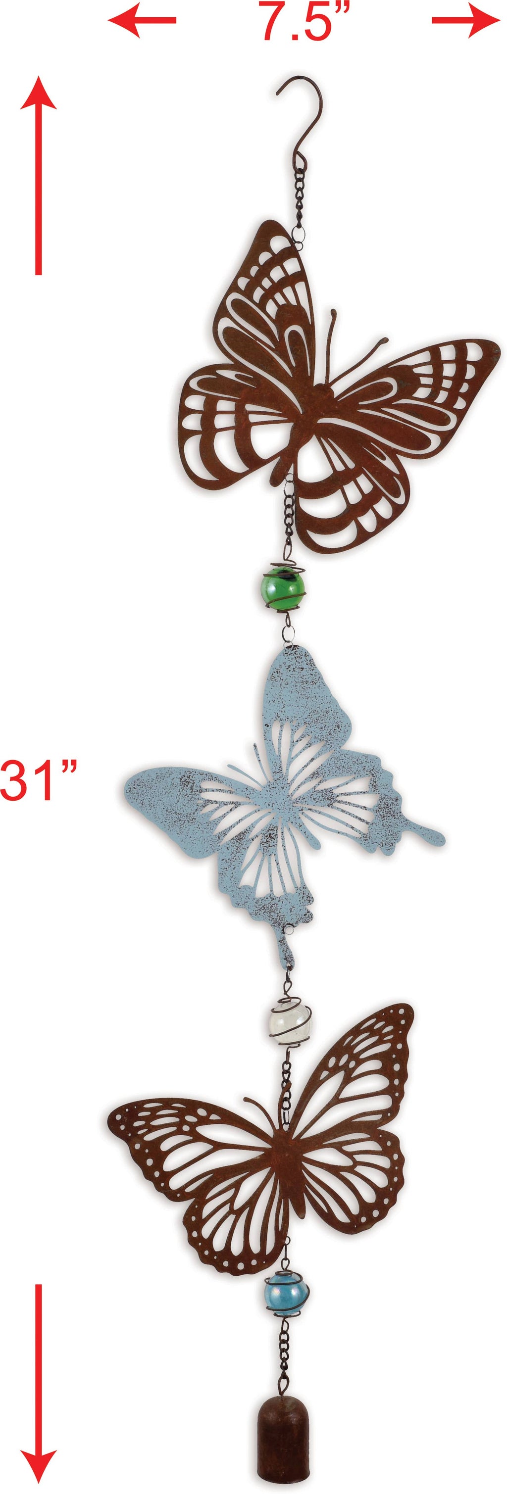 Hanging Butterfly Trio Garden Decor