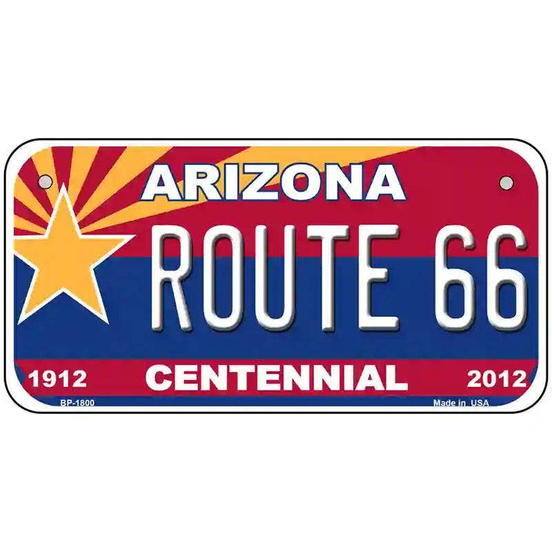 Arizona Centennial Route 66 Metal Novelty License Plate