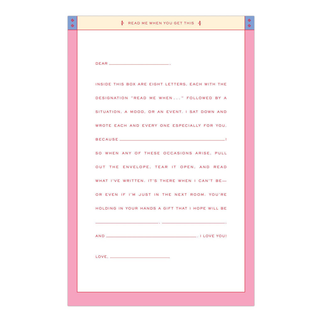 Letters to the Love of My Life Read Me When Box