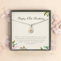 Happy 13th Birthday Daisy Sterling Silver Necklace