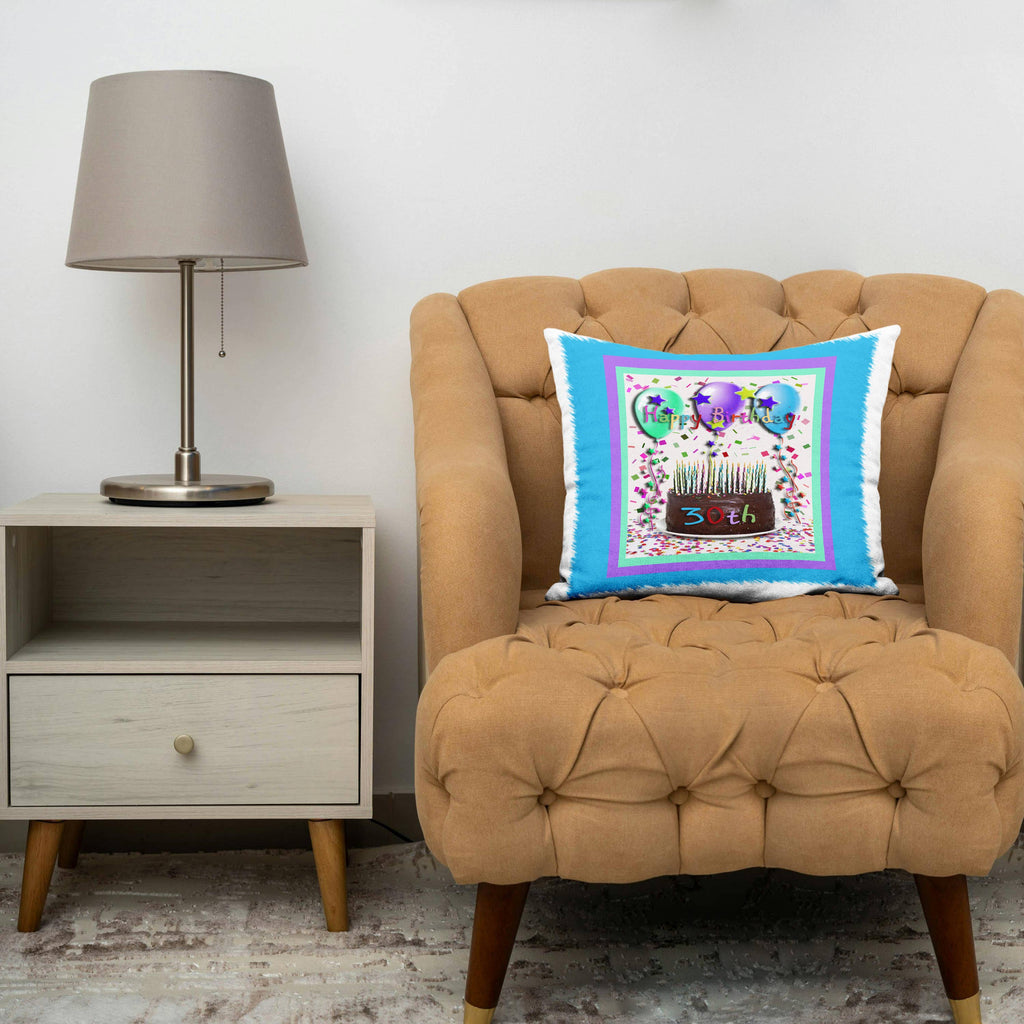 Happy 30th Birthday Pillowcase w/Pillow