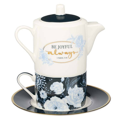 Be Joyful Always Tea for One Tea Set