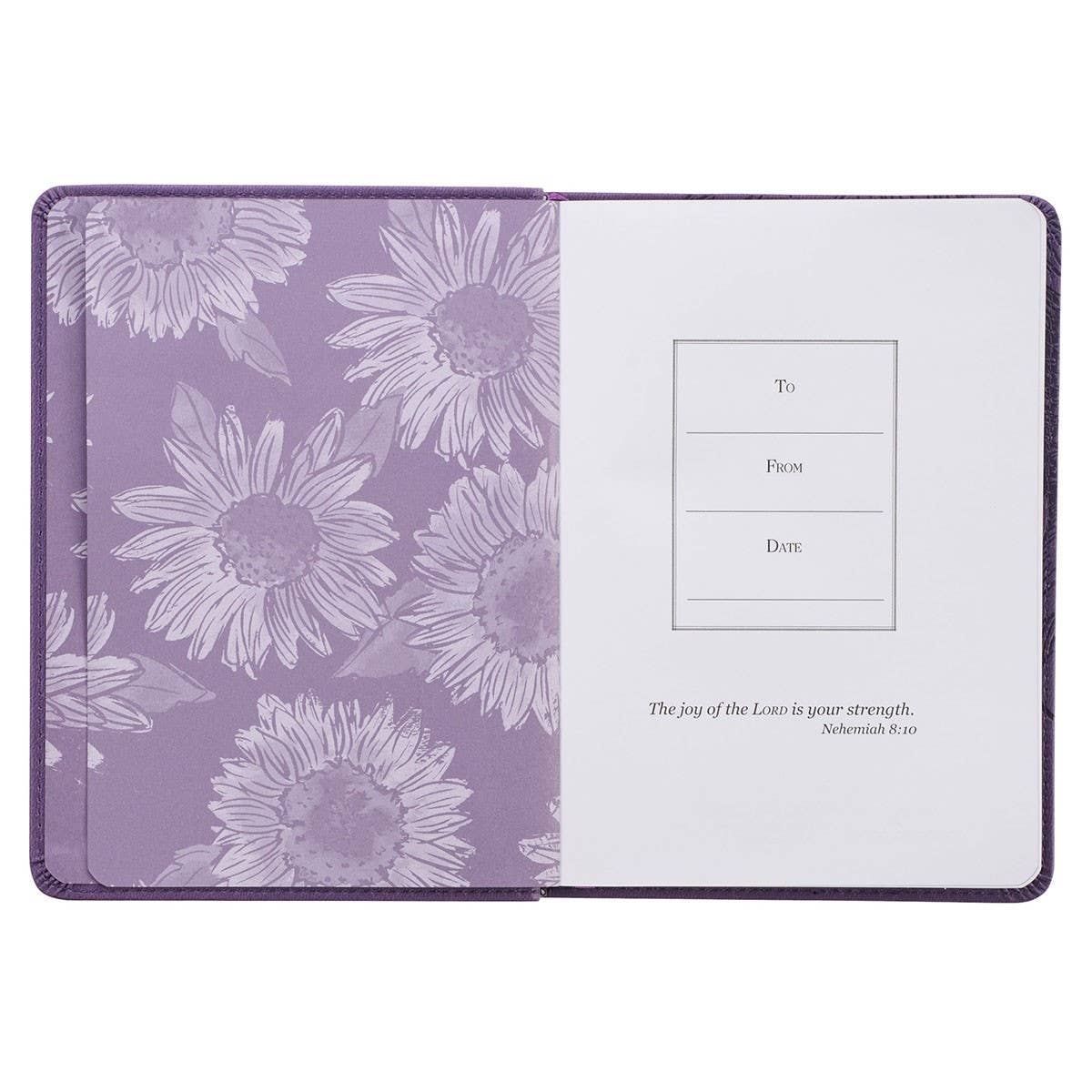 She is Clothed..Purple Sunflower Faux Leather Journal