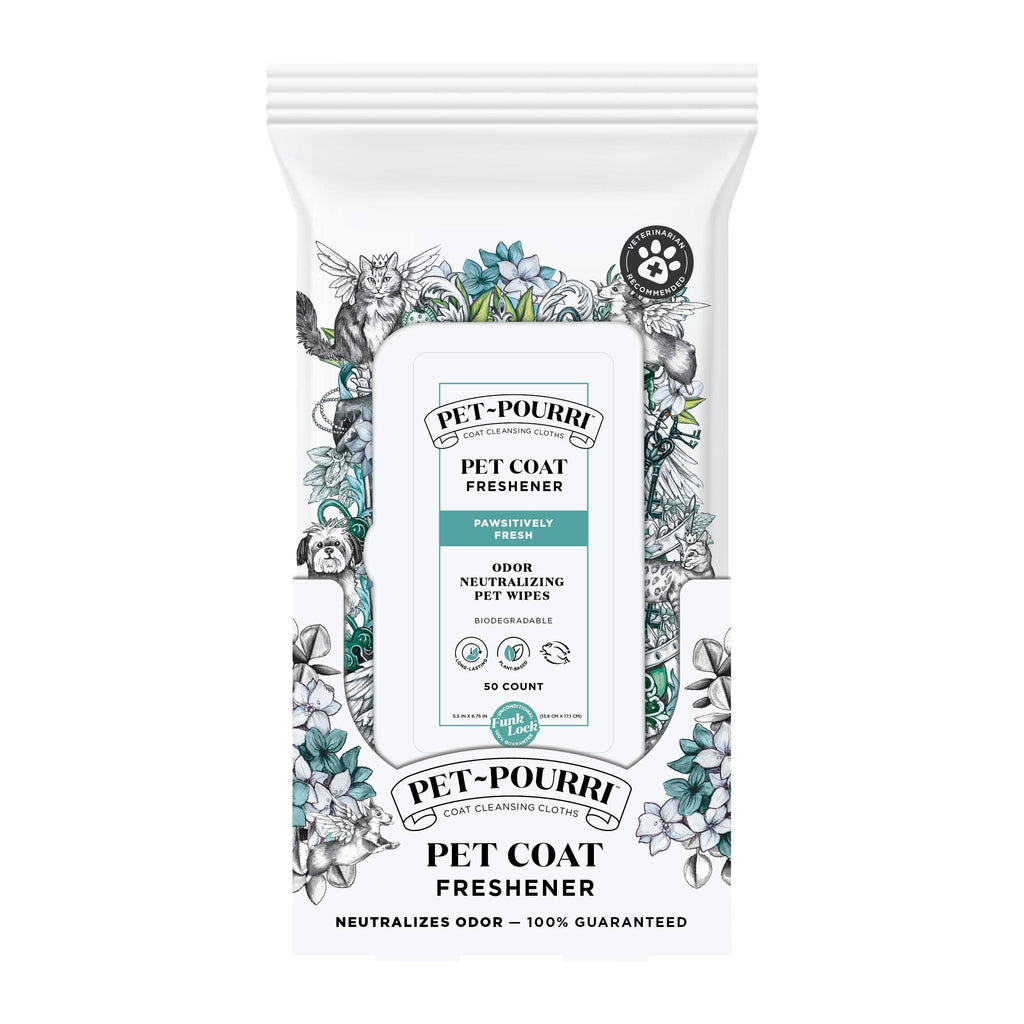 Pet Coat Wipes - 50ct - Pawsitively Fresh Scent