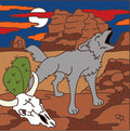 Howling Coyote In The Moonlight - Tile/Trivet