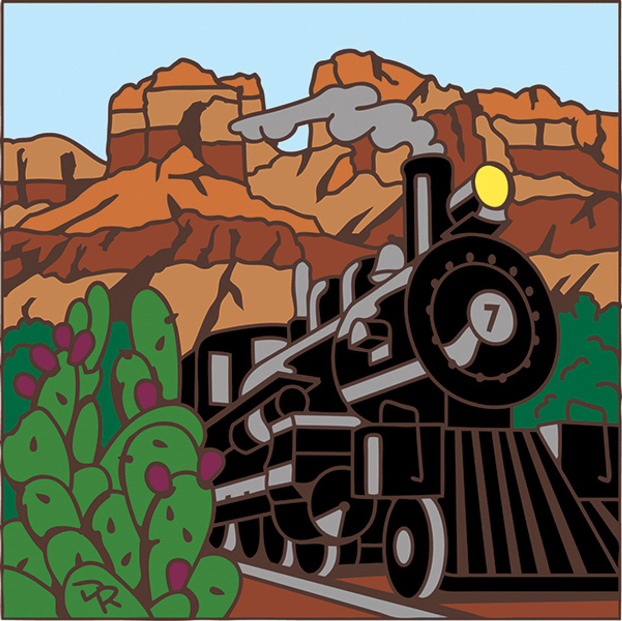 Steam Engine Tile/Trivet
