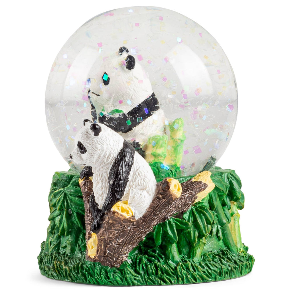 Bamboo Panda 3" x 3" Miniature Resin Stone Snow Globe
