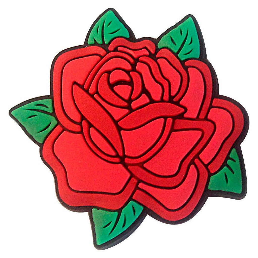 Red Rose Rubber Badge Holder