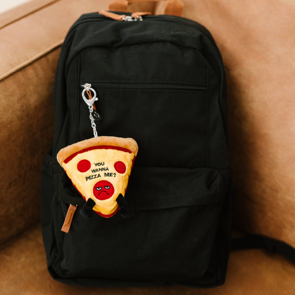 You Wanna Pizza Me Funny Plush Bag Charm
