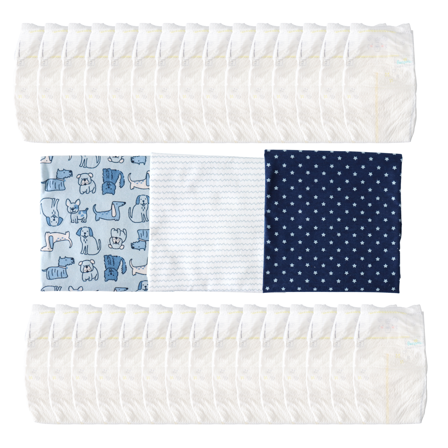 Baby Boy Puppy Diaper Cake Gift