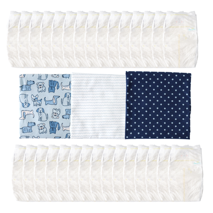 Baby Boy Puppy Diaper Cake Gift