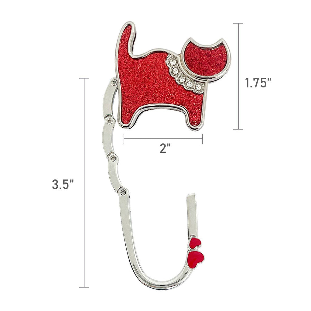 Foldable Purse Hook Hanger: Purple Baguette