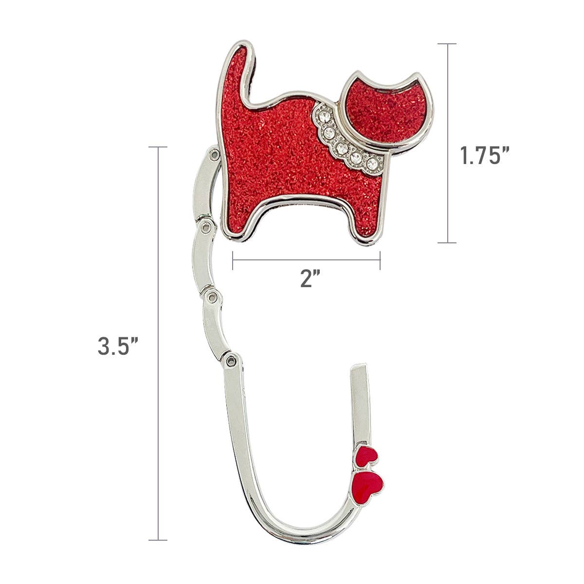 Foldable Purse Hook Hanger: Purple Baguette
