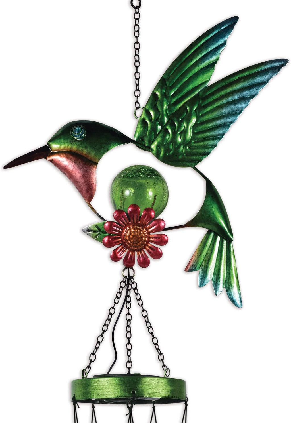 Hummingbird Spring Garden Solar Wind Chime
