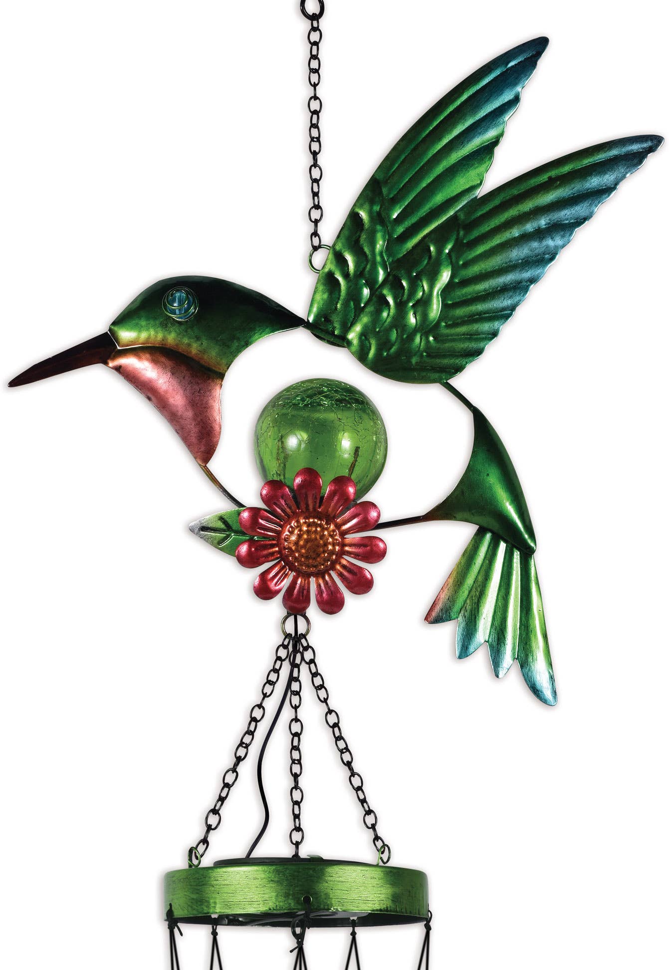 Hummingbird Spring Garden Solar Wind Chime