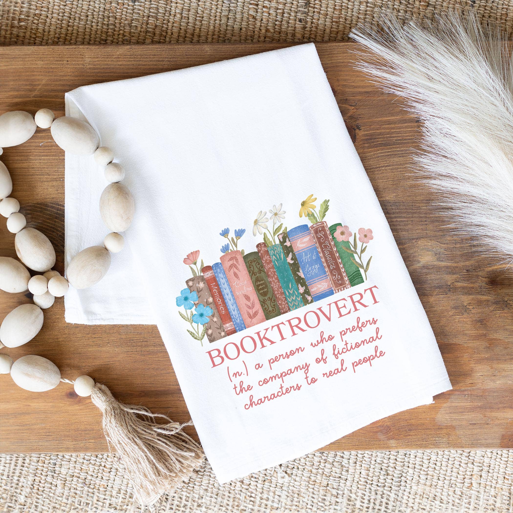 Booktrovert Definition Tea Towel