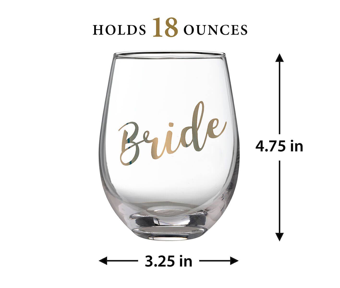 Bride Stemless Wine Glass
