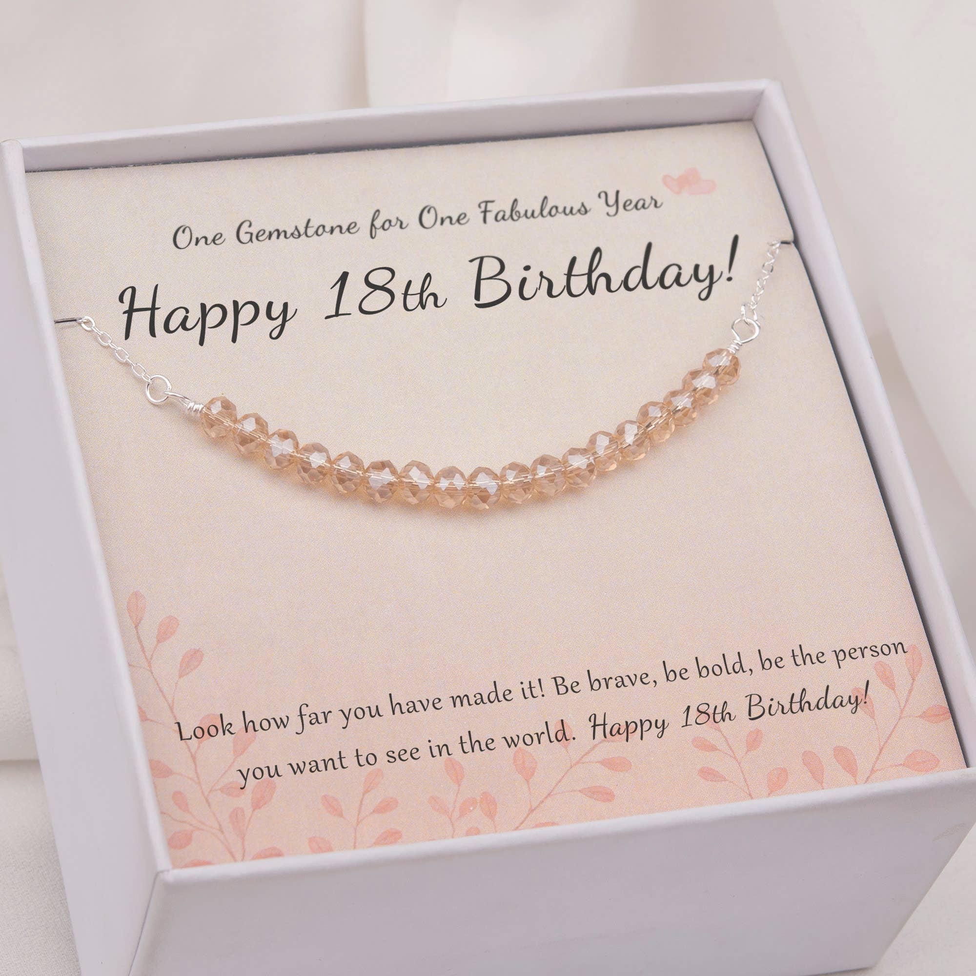 Happy 18th Birthday! Sterling Silver Necklace Jewelry Set