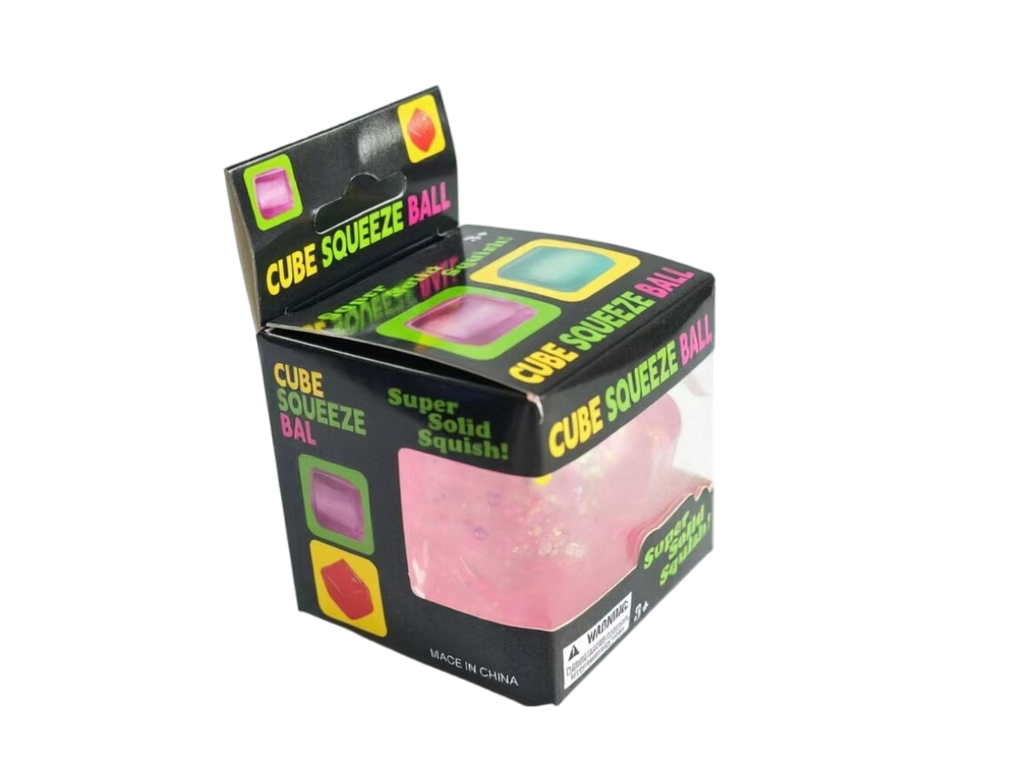 Glitter Ice Cube Squishy Toy Slow Rising Stress Relief Squeeze Toy