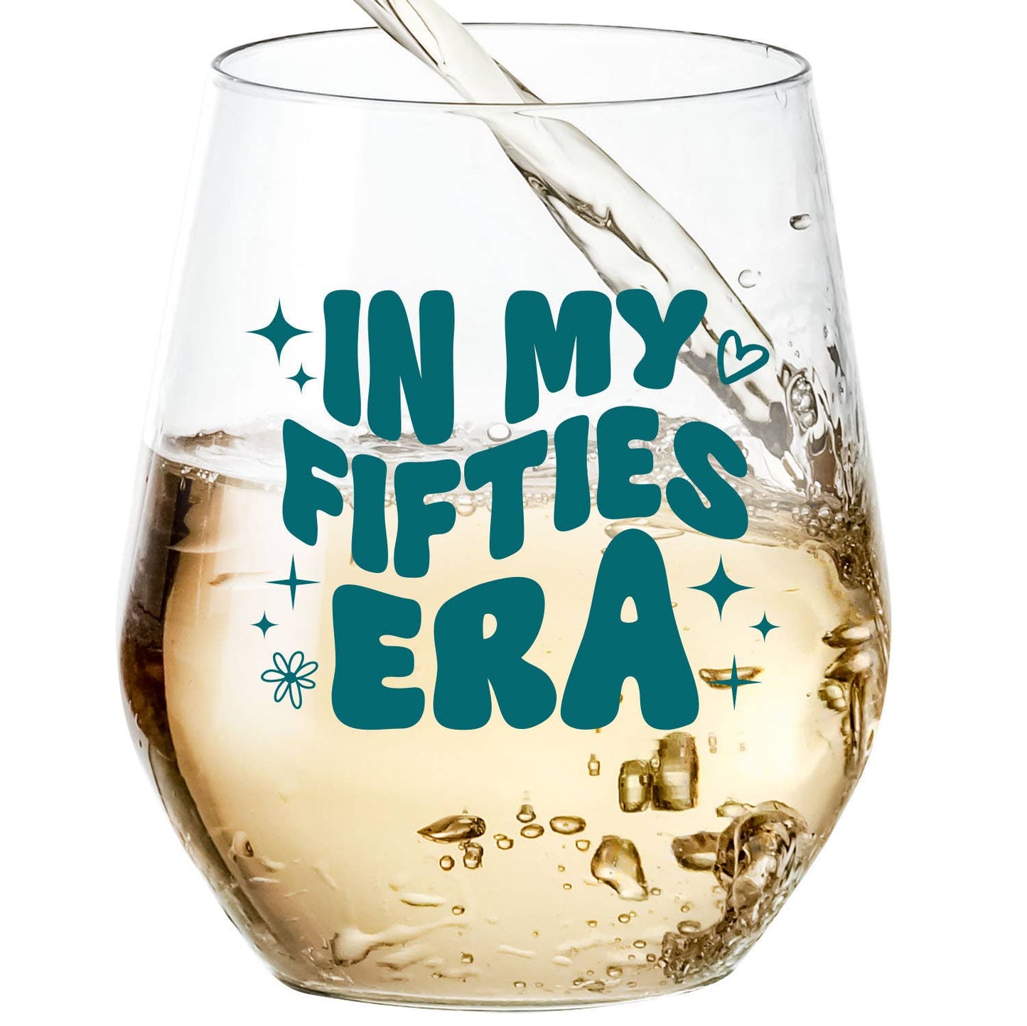 In My Fifties Era Wine Glass