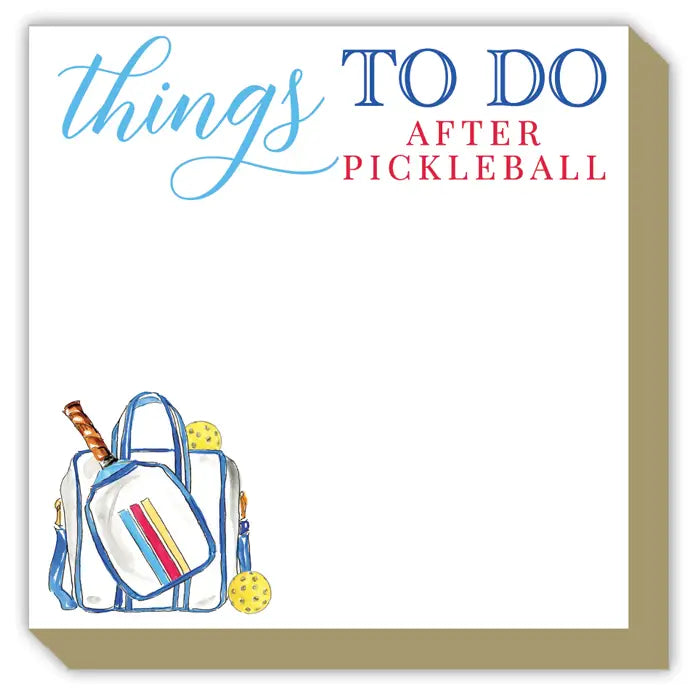 Things to do After Pickleball Luxe Notepad