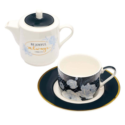 Be Joyful Always Tea for One Tea Set