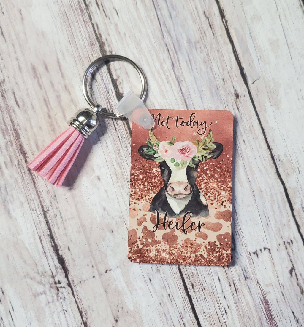 Cow Keychain, Not Today Heifer
