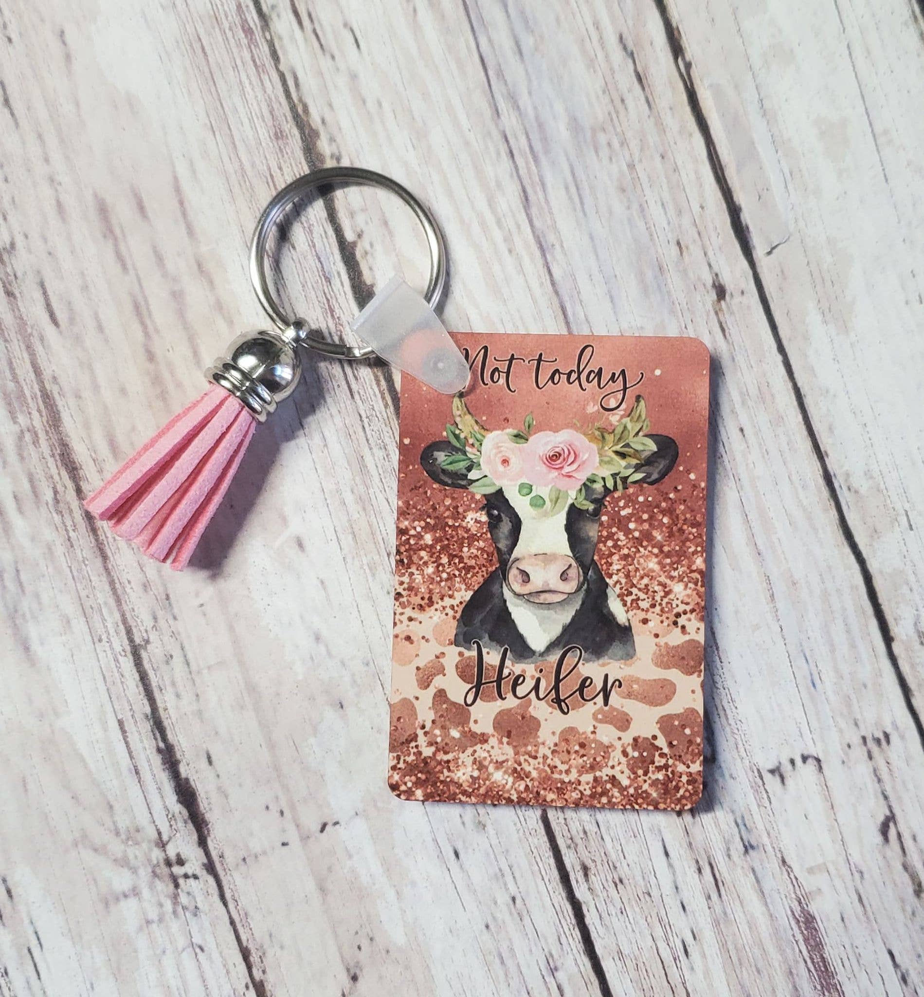 Cow Keychain, Not Today Heifer