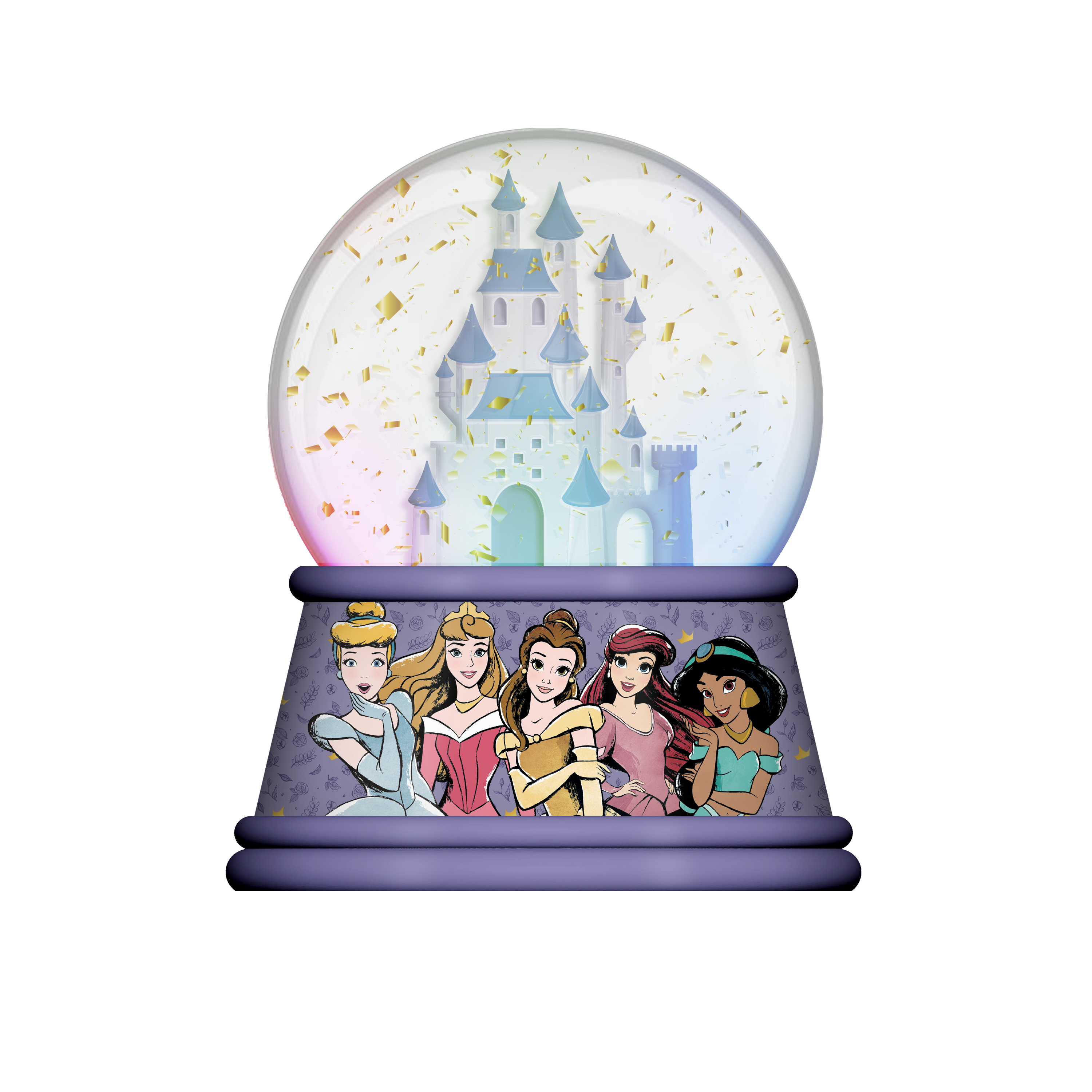 Disney Princess Castle Light Up Snow Globe