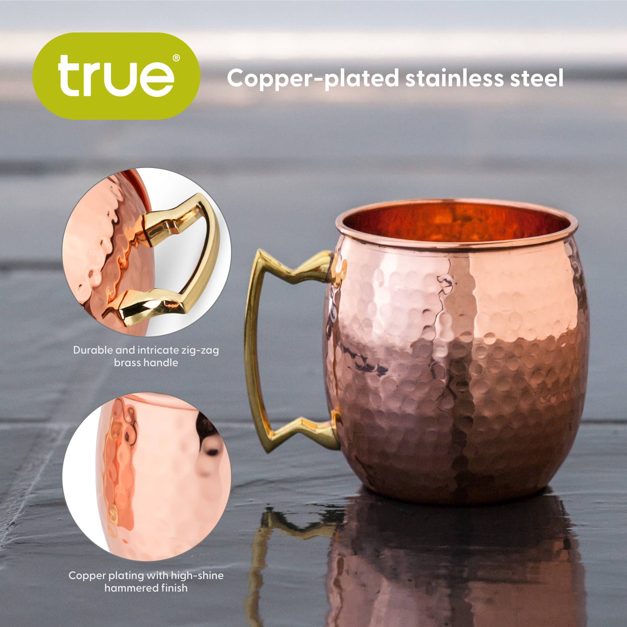 Hammered Copper Moscow Mule Mug