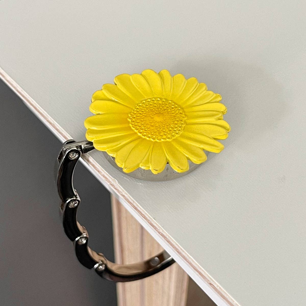 Purse Hook Hanger, Foldable Handbag Table H: Sunflower