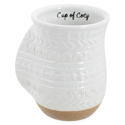 Handwarmer Mug Textured White