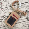 Silicone Beaded Bracelet Card Holder Keychain Camel