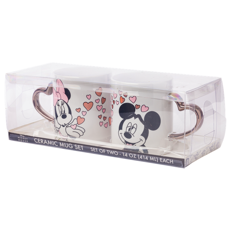 Minnie & Mickey 14oz Ceramic Mug Set
