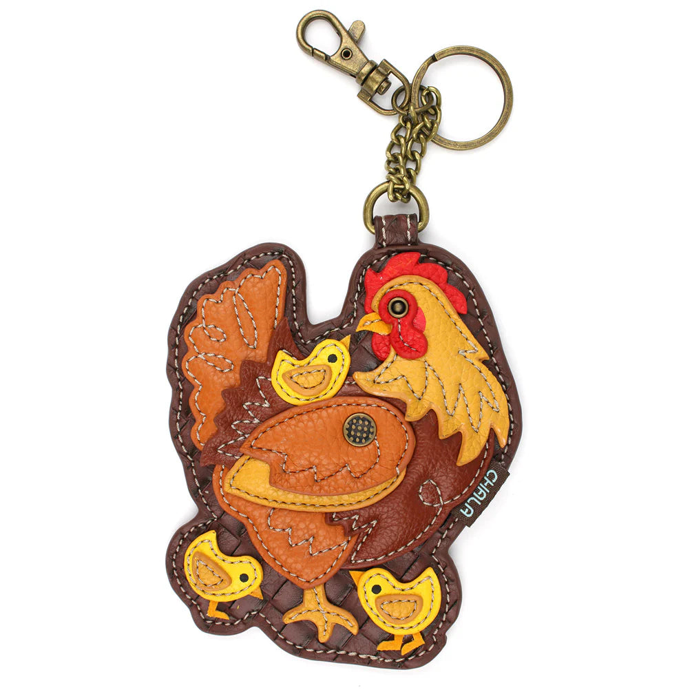 Hen with Chicks Coin Purse/Key Fob