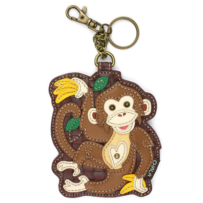 Monkey with Bananas Coin Purse/Key Fob