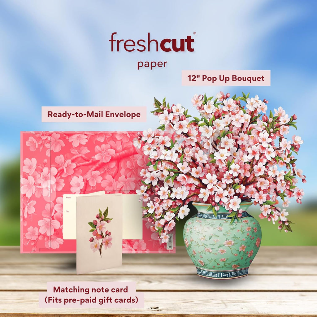 Japanese Cherry Blossoms FreshCut Paper - Pop Up Flower Bouquet